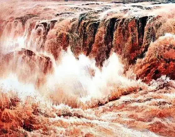 这组大气磅礴的黄河国画,值得收藏!