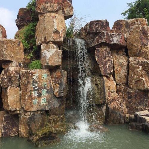 假山工程园林景观造景景石真石石料鱼池流水千层叠水瀑布