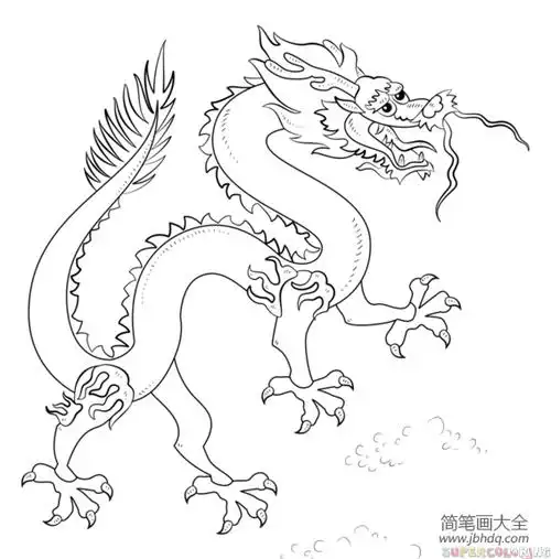 如何画中国龙