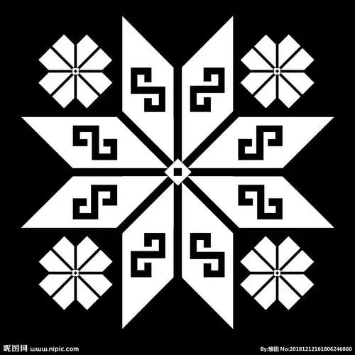 羌族风族风图案花纹花边图片