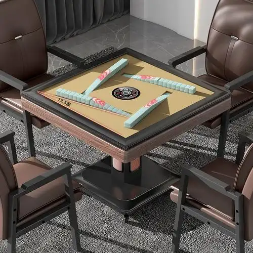 拓友新款旋风麻将机折叠取暖家用电动过山车麻将桌餐桌两用机麻