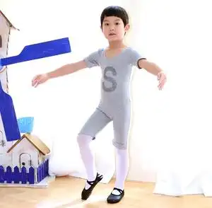韩国进口儿童舞蹈练功服男孩少儿演出跳舞芭蕾专业考级连体打底服