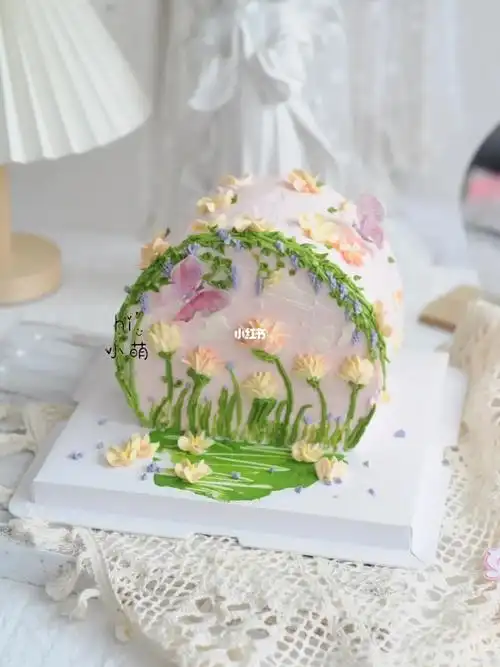 半圆形花花蛋糕