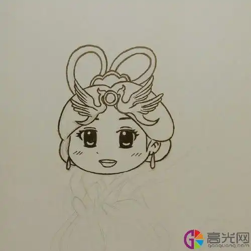 王者荣耀嫦娥q版简笔画
