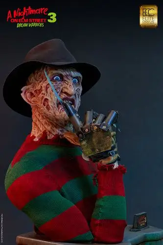 ecc《猛鬼街Ⅲ:梦之战》freddy弗莱迪1比1雕像观赏|手工艺|手办/模玩|