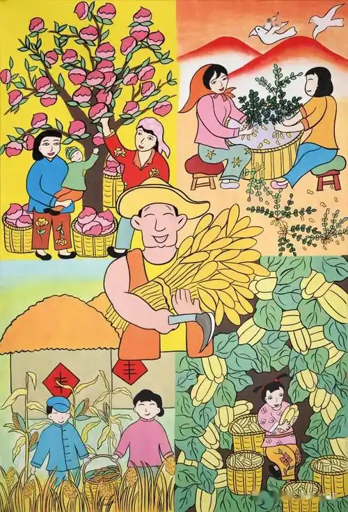 作品欣赏之四 ▎画说丰收——第三届潍坊中国农民画展