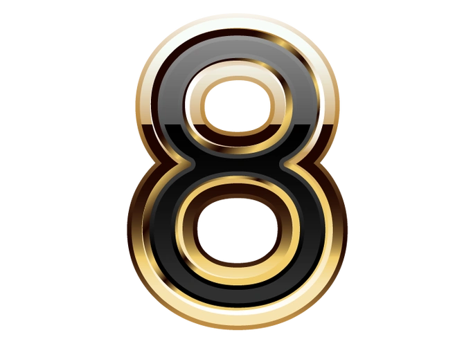 精致质感数字8图片