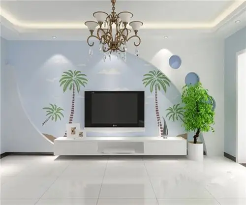 硅藻泥电视墙效果图,教你怎么打造出高大上品质装修!