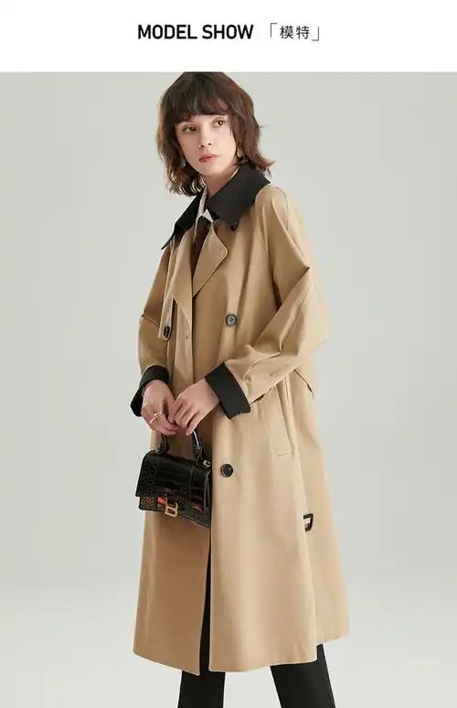 岸索日记(ansuoriji)轻奢品牌风衣女中长款2021年春季新款时尚英伦风