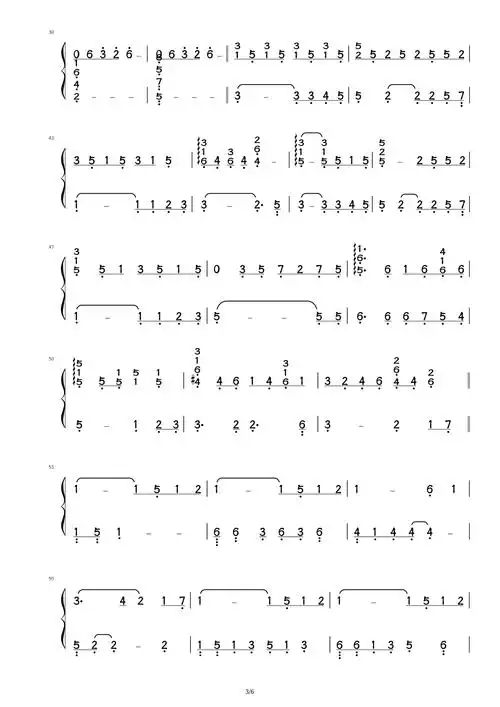 久石让《the rain》钢琴简谱3