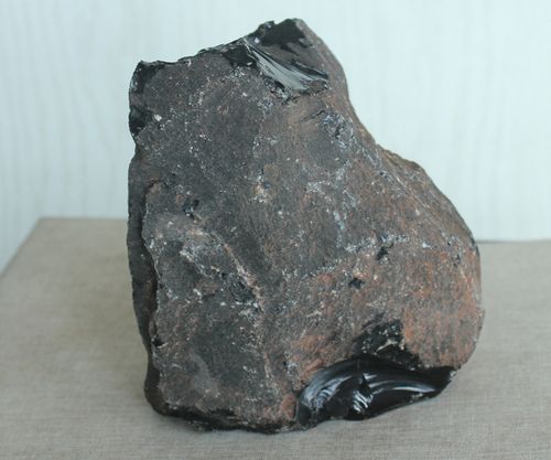 水玉冰魄天然黑曜石原石把玩矿标 摆件原矿毛料雕刻料实物