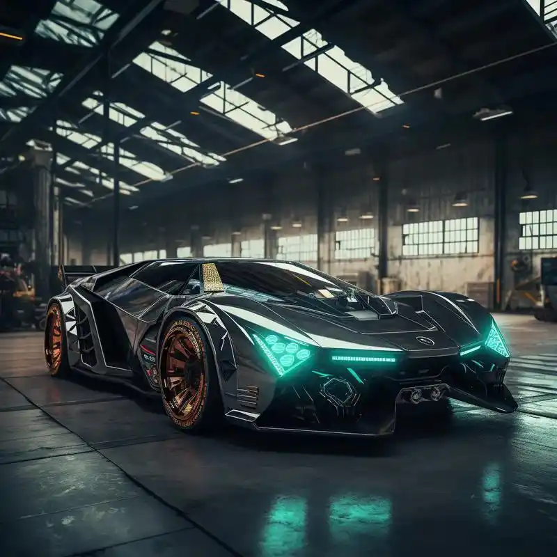 炫酷跑车.#midjourney #超跑 #机甲风  快来目 - 抖音