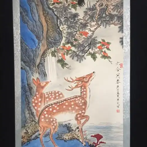 精品字画六合同春尺寸长168厘米,宽73厘