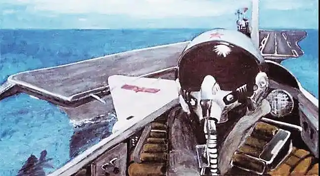 王伟手绘油画《夙愿》.据人民日报微信公众号