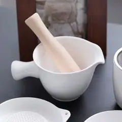 宝宝辅食器手动研磨杯捣蒜棒果泥米糊研磨碗家用骨瓷研磨碗超细