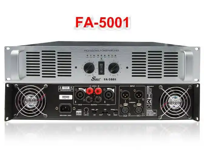 seer朗声音响模拟功放fa5001两通道1200w大功率舞台设备图片