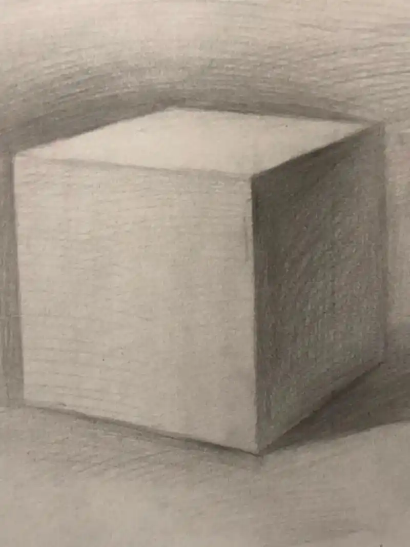 素描正方体.#素描 #画画 #画渣日常 #美术生 #日常瞎画 - 抖音