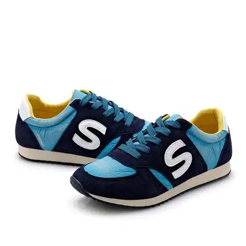 senma森马帆布鞋男鞋运动休闲系带潮流低帮鞋 蓝色 40