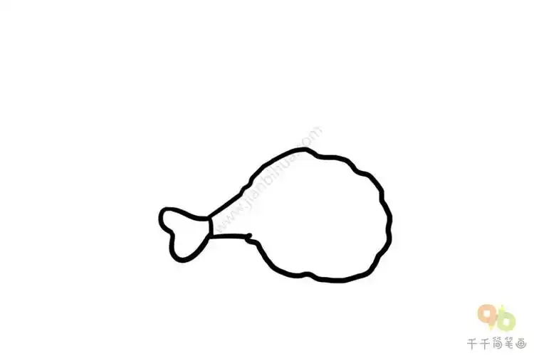 垂涎三尺炸鸡简笔画