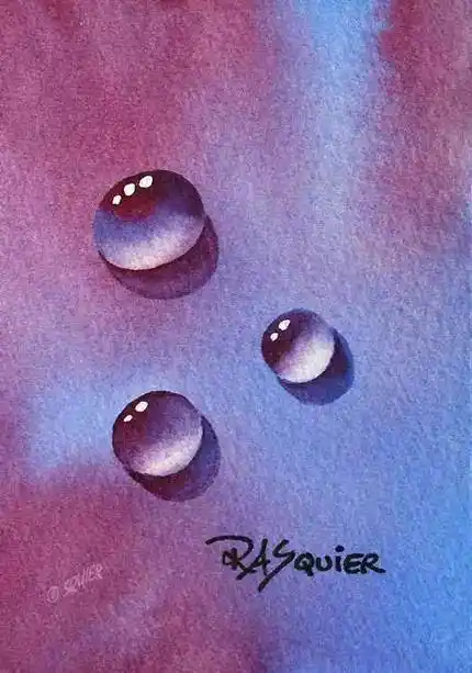 如何用水彩画水滴水彩水滴怎么画好看又简单