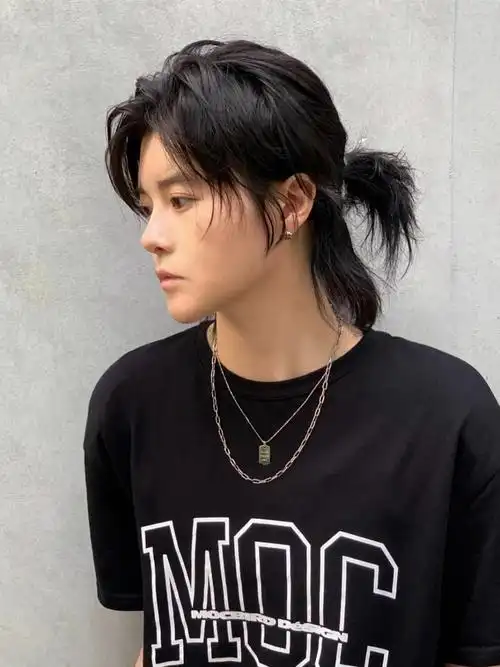 帝醇果长发男假发日系帅气武士头夏季透气军训发型狼尾鲻鱼头自然全