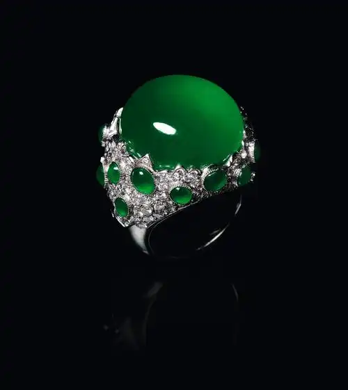 0117满绿玻璃种翡翠戒指