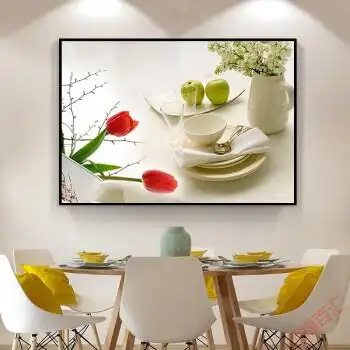 餐桌装饰画现代简约饭厅餐厅墙面挂画歺厅背景墙壁画厨房墙画单幅a