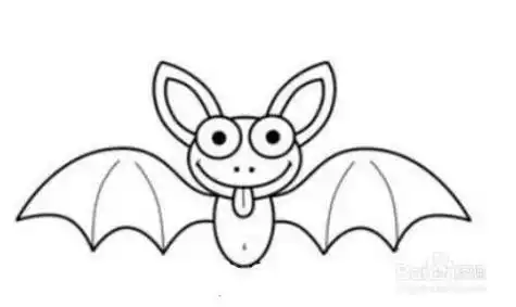 飞翔的蝙蝠简笔画