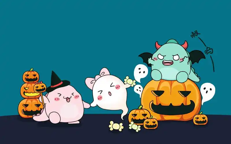 空洛洛 可爱卡通恐龙宽屏壁纸(1)