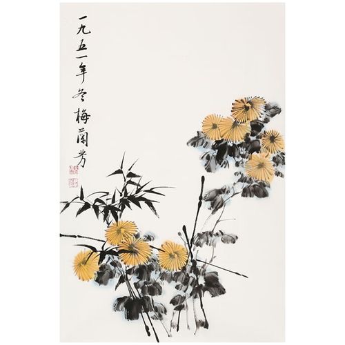 丹桂苑名人梅兰芳字画二尺写意花鸟作品纯手绘国画京剧大师书画名家