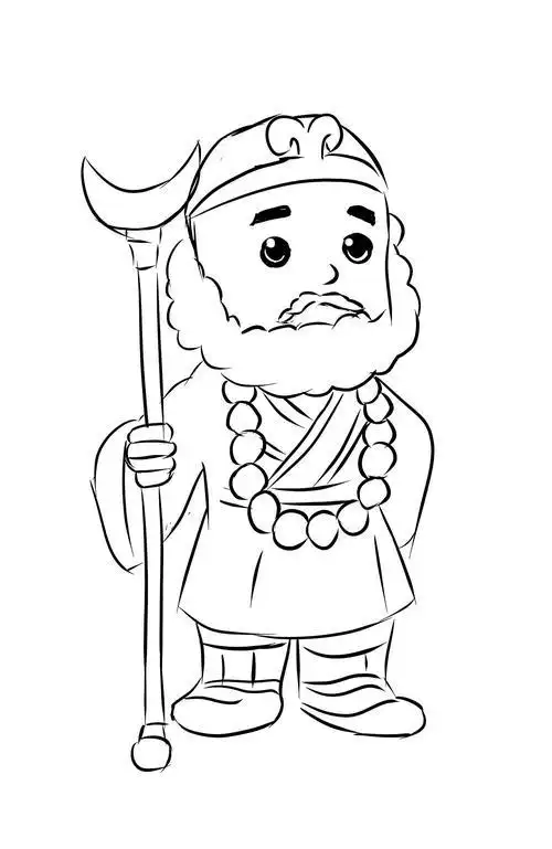 沙和尚简笔画带颜色 沙和尚简笔画带颜色可爱