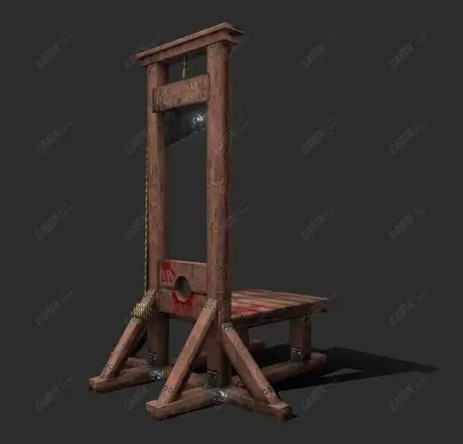 c4d欧洲古代断头台刑具模型