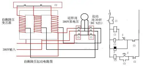 自耦变压器降压启动时输入接哪个接点