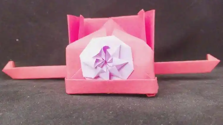 折一款状元帽子,创意diy纸艺作品,官帽的折法折纸艺术