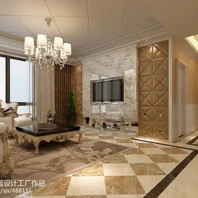 欧式石膏线吊顶效果图库欣赏