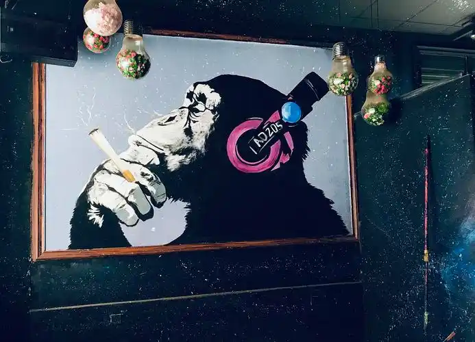 酒吧涂鸦 酒吧墙绘 夜庐音乐酒吧|插画|新锐潮流插画|壹家艺术手绘墙