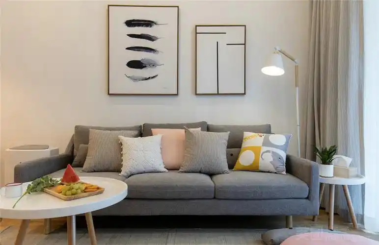 蓝岸软装设计(阳光奥特莱斯店)110㎡现代简约风格三室装修设计案例