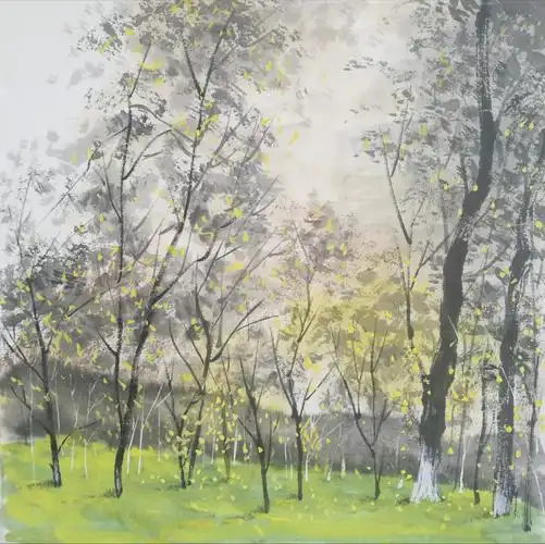 树林_纸本水墨_国画_宝甄网