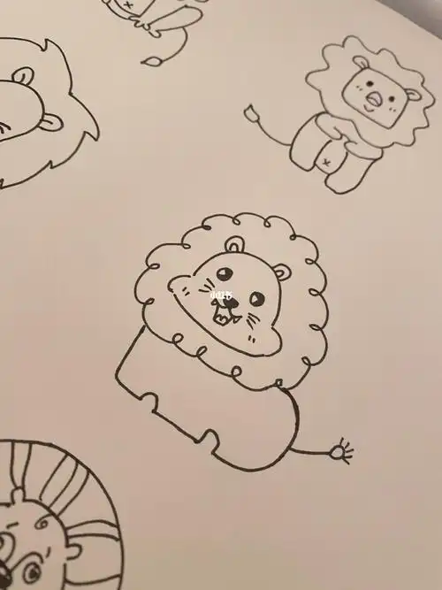 简笔画小狮子03