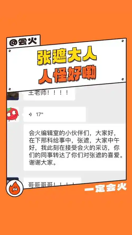 嘻嘻今天群里好热闹啊 张遮大人都来了(这是专访预告 应该看得出吧?