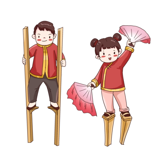 其它 欢度元宵佳节,爱陪童幼儿园特色主题活动 写美篇  踩高跷,民间