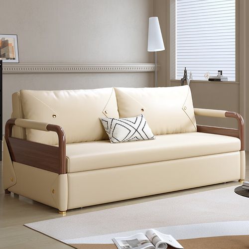 花柏哲沙发床1.5米宽实木折叠两用小户型客厅双人多功能1米5宽单人 1.