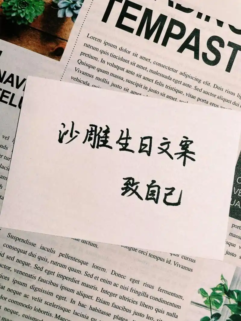 沙雕生日文案致自己