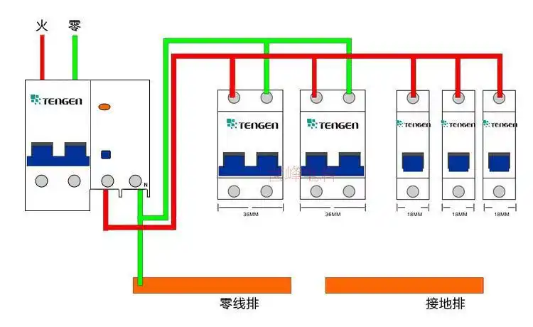 天正dz47小型 断路器 空气开关 1p 2p 3p 4p c32 63a 空开 家用