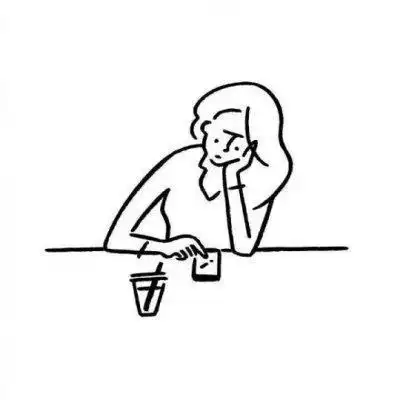 简笔画头像女ins