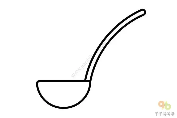 简单好看的勺子简笔画