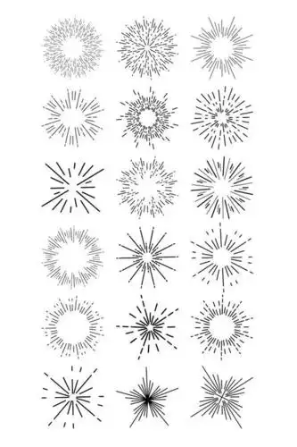 烟花的不同画法简笔画