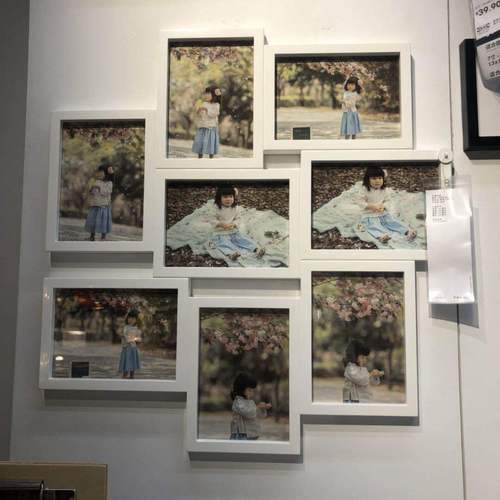 国内宜家韦斯伯 8格拼贴相框挂墙组合画框家居上海ikea代购