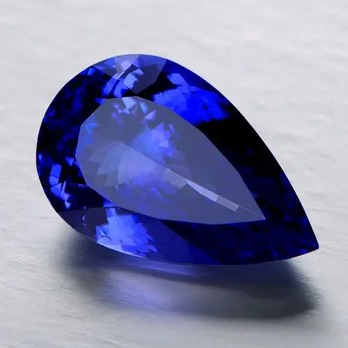 米莱珠宝 5a级 梨形水滴形坦桑石裸石戒面13.