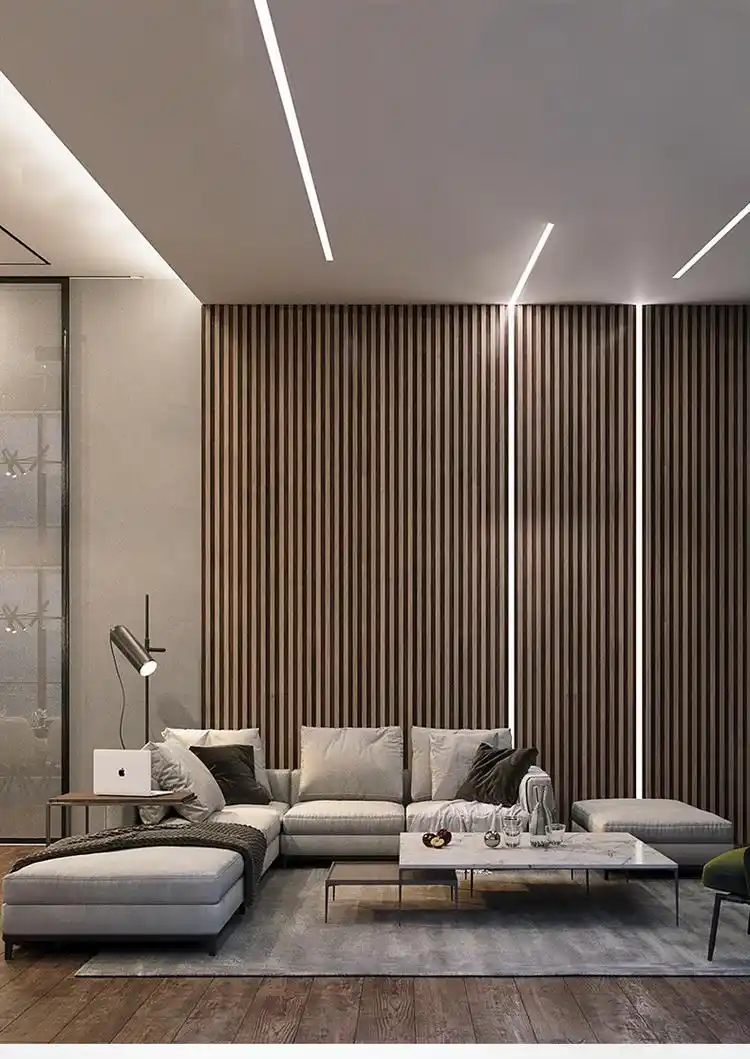 槽客厅吊顶铝合金线条灯带线性灯铝槽20mm10mm带边款1米铝槽高显灯带